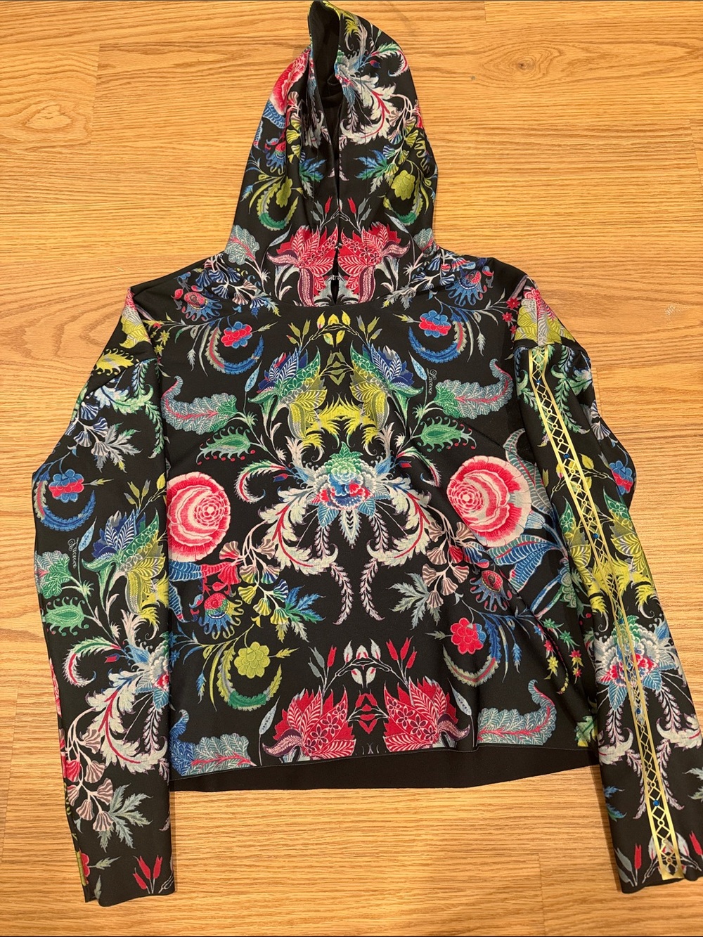 ultracor Christian Lacroix black Floral Print Hooded Sweatshirt